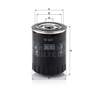 Фильтр масляный MANN-FILTER W 820